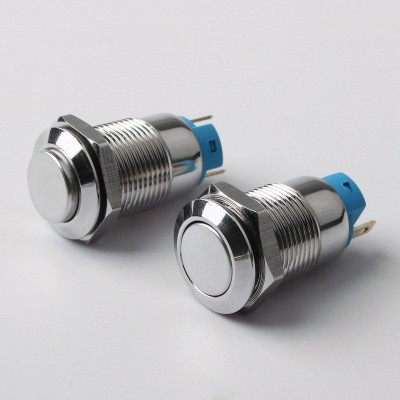 12mm金属按钮开关带灯自锁式5V12V24V220V小型1常开2脚按键开关图3