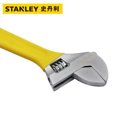 史丹利活动扳手STAD01004-23b系列沾塑柄 碳钢锻造硬度HRC45钳口 1把起批图5