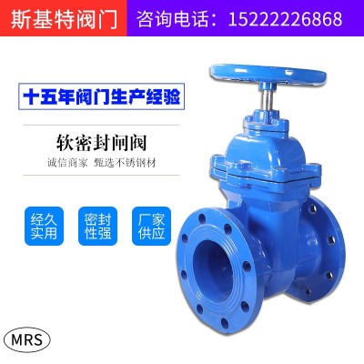 暗杆软密封闸阀弹性座封手动闸阀Z45X-16Q球墨铸铁法兰闸阀批发厂 1件起批图2
