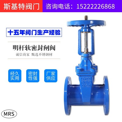 明杆软密封闸阀Z41X-16Q球墨铸铁法兰闸阀弹性座封手动沟槽消防阀 1件起批图2