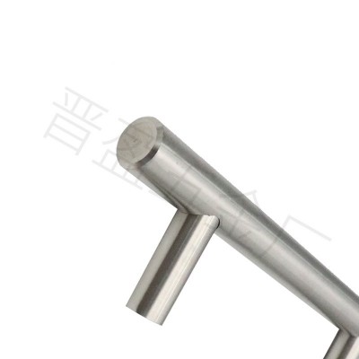 不锈钢实心t型拉手衣柜橱柜门长把手金属家具五金抽屉圆形小拉手图2