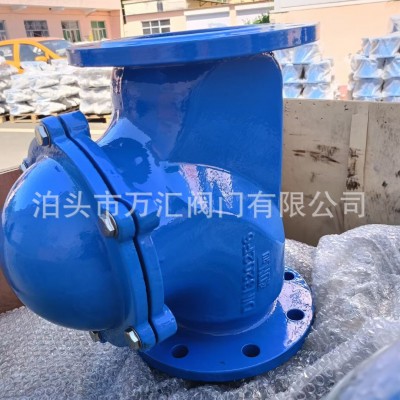 德标F6 HQ41X 球型止回阀球墨铸铁 滑道滚球式污水球形单向阀图3