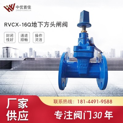 良精佳福斯江一盾安精嘉瓦特斯RVCX地埋式弹性座封地下闸阀门