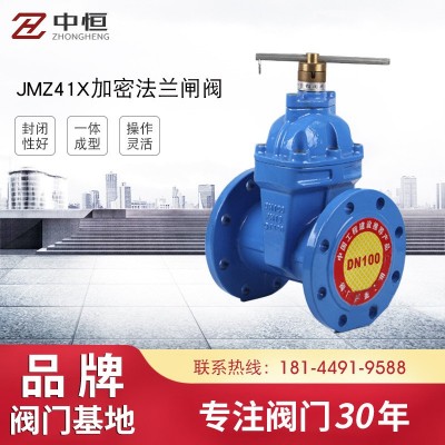 JMZ41X-10/16水表前加密阀门钥匙闸阀 磁性防盗软密封法兰闸阀图2
