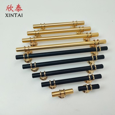 金加黑简约橱柜衣柜柜门拉手简约北欧双色浴室柜子抽屉鞋柜把手图2