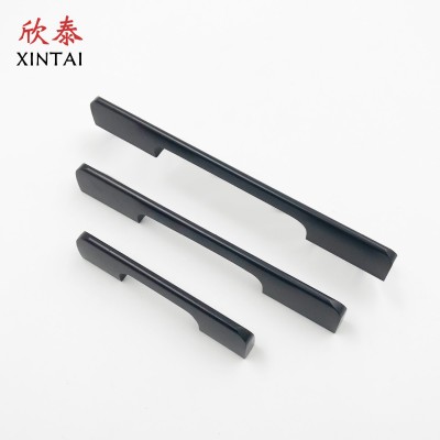 美式家装衣柜门拉手 现代简约抽屉黑色门把手移门柜子铝合金拉手图5