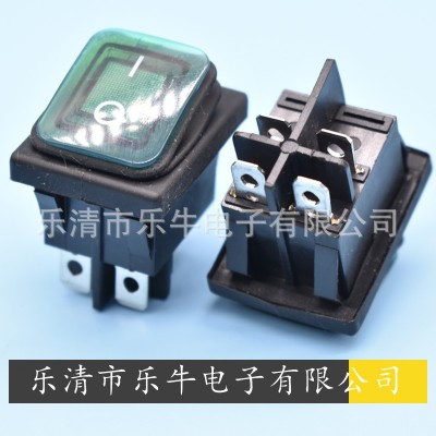 防水船型开关KCD4 4脚防水带灯翘板开关 16A连体防水厨具电源开关图2