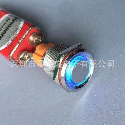 19MM 金属按钮开关 10A大电流自锁开关 汽车改装开关 9-24V按钮图2