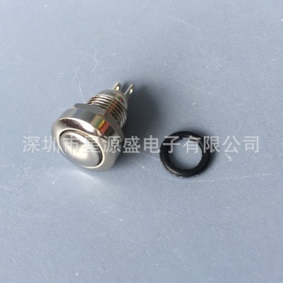 8mm金属按钮开关 焊脚复位 金属开关 汽车门禁 电脑 门铃按钮开关图2