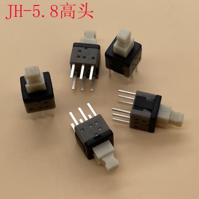 按键自锁开关供应5.8*5.8耐高温回流焊全PPA塑料6脚双排插件无锁图3