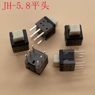 按键自锁开关供应5.8*5.8耐高温回流焊全PPA塑料6脚双排插件无锁图4