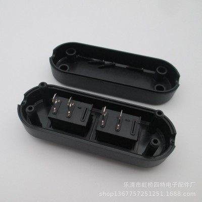 双按键按钮船型开关 双联双控 子母灯台灯线上开关 2脚2档 10A图2
