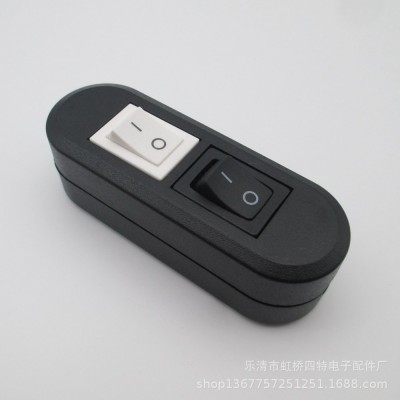 双按键按钮船型开关 双联双控 子母灯台灯线上开关 2脚2档 10A图4