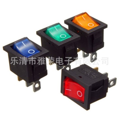 船型开关KCD1 21*15MM12V带LED灯 三脚医疗器械翘板开关图3
