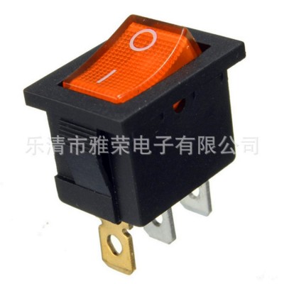 船型开关KCD1 21*15MM12V带LED灯 三脚医疗器械翘板开关图4