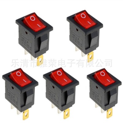船型开关KCD1 21*15MM12V带LED灯 三脚医疗器械翘板开关图5