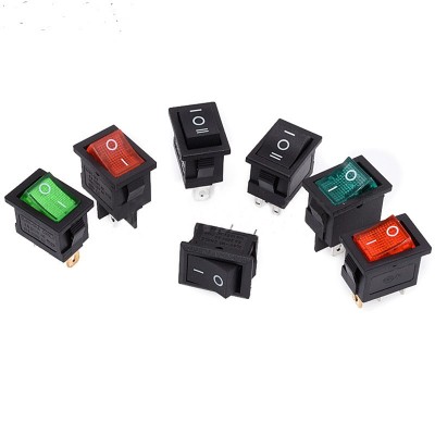 船型开关翘板方形船形KCD1二三档 2脚3脚4脚带灯电源开关家电开关图2