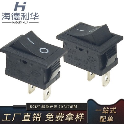 船型开关KCD1两档两脚601D11翘板开关6A250VAC 厂家直销电源开关图3