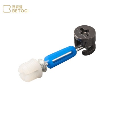 新款实心铁三合一连接件 10/12厘12高极简偏心轮橱柜二合一快装杆图5
