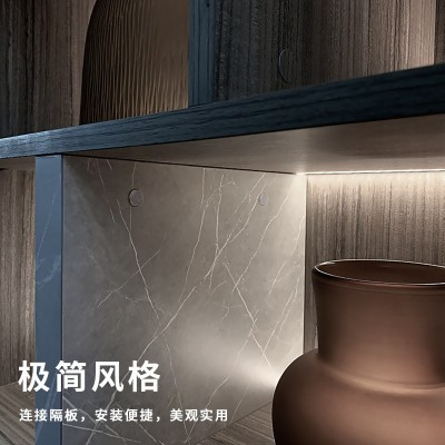 家具三合一连接件 带盖款极简枪黑12mm偏心轮 快装二合一连接杆图4
