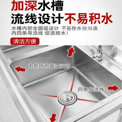 批发不锈钢洗菜盆双槽水槽 厨房洗碗洗手池304不锈钢水池厂家图4