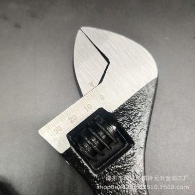 厂家直供工业级活动扳手黑镍电泳拉丝活扳手活口扳手扳手活络扳手图4