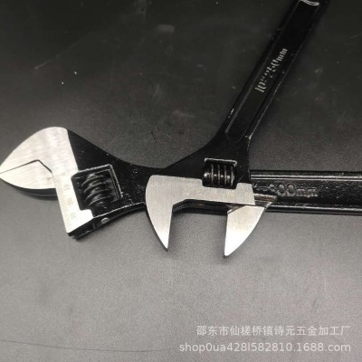 厂家直供工业级活动扳手黑镍电泳拉丝活扳手活口扳手扳手活络扳手图3