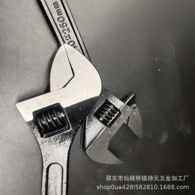 厂家直供工业级活动扳手黑镍电泳拉丝活扳手活口扳手扳手活络扳手图5