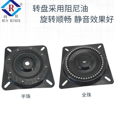 6寸7寸8寸10寸13寸12寸方形沙发转盘旋转底盘家具五金打包旋转盘图2