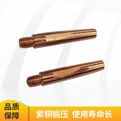 松下导电嘴二保焊机配件45mm长度0.8/1.0/1.2/1.4/1.6紫铜导电嘴图5