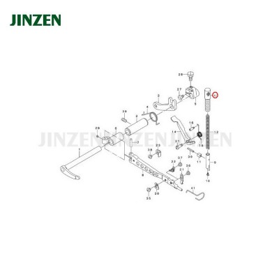 重机JUKI 拷边机3300工业缝纫零配件批发124-18802调压螺丝图2