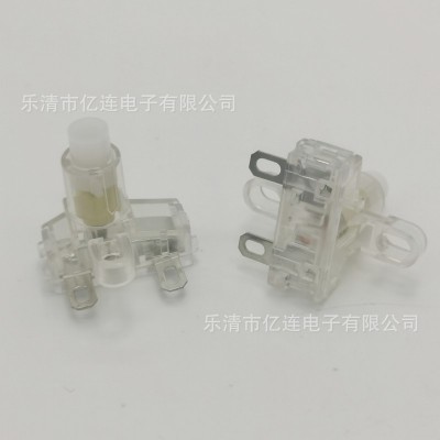 供应电源插片按钮开关一开一关大电流小型吹风机按键轻触自锁排插图4