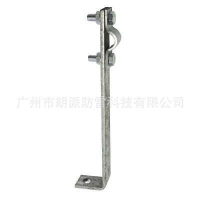 朗派热镀锌L型双耳夹12/14/16/20圆钢避雷支架卡子防雷支架支持卡图4