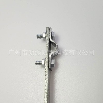 朗派热镀锌L型双耳夹12/14/16/20圆钢避雷支架卡子防雷支架支持卡图2