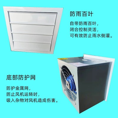 低噪声方形壁式轴流风机 方型壁式轴流风机 防爆型壁式轴流风机图3