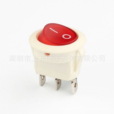 KCD8C-12-BR圆面船型开关 圆面螺母 20mm圆孔 点光2V带灯图4