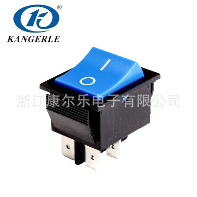 乐清厂家直供船型开关 蓝色按钮 三脚两档开关 船型开关图2
