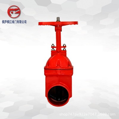 沟槽明杆闸阀Z81X手动软密封型闸阀铸铁卡套弹性座封闸阀厂家直销图3