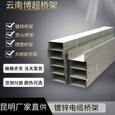 防火喷涂电缆桥架喷漆线槽盒金属阻燃防火镀锌线槽防火喷塑桥架图2