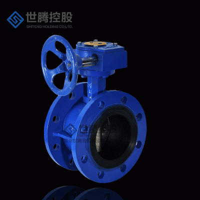 对夹手动蝶阀D341X-16P 铸铁中线蝶阀门 WCB气动法兰蝶 阀三偏心图2