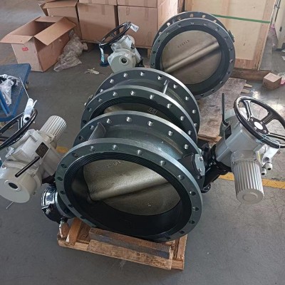 对夹手动蝶阀D341X-16P 铸铁中线蝶阀门 WCB气动法兰蝶 阀三偏心图5