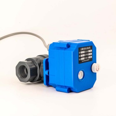 手电一体 塑料 UPVC 微型电动球阀 DN15 5V 12V 24V 220V 排水阀图4
