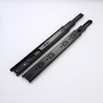 4510/4515三节抽屉滑轨衣柜缓冲轨道滑道加厚静音冷轧钢橱柜五金图3