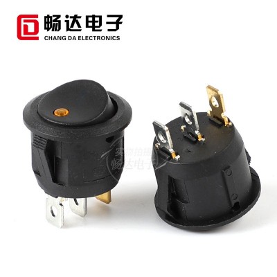 KCD11船型开关2脚3脚4脚6脚两档三档圆形椭圆形带灯翘板船形开关图3