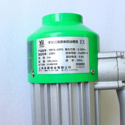 批量供应宜菱防爆单相油桶泵 防爆插桶泵 220V汽油输送泵 油泵图2