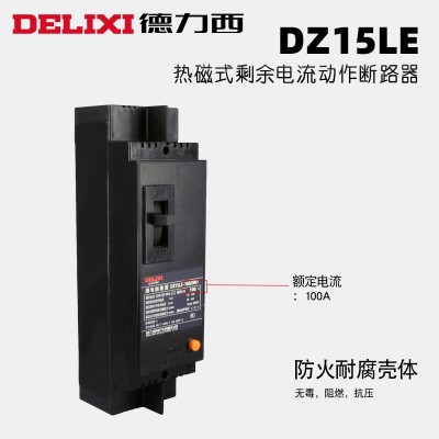 德力西DZ15LE-100A安63A塑壳式断路器220V漏电保护开关2P空气开关图2
