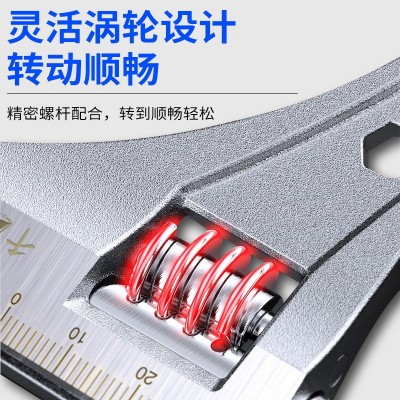 活动扳手多功能大开口卫浴活口扳手工具6寸8寸10寸12寸管钳扳子图2