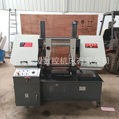 台湾技术GB4235卧式金属带锯床厂家 双立柱卧式带锯床液压半自动图3