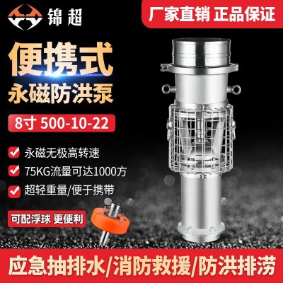 锦超大流量便携式轴流潜水泵高扬程排涝8寸不锈钢永磁防洪泵22kw图2
