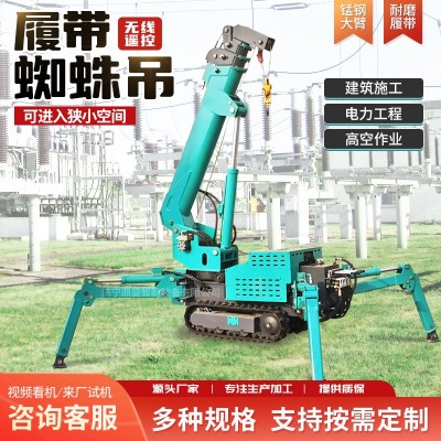 建筑作业遥控自走式蜘蛛吊 全液压履带起重机小型吊车微型蜘蛛吊图3